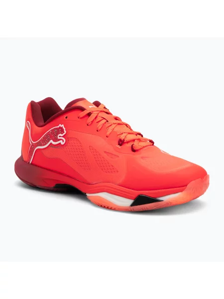 PUMA Vantage Nitro kézilabda cipő izzó piros / puma / sötét bíbor / puma fekete Vantage Nitro fehér