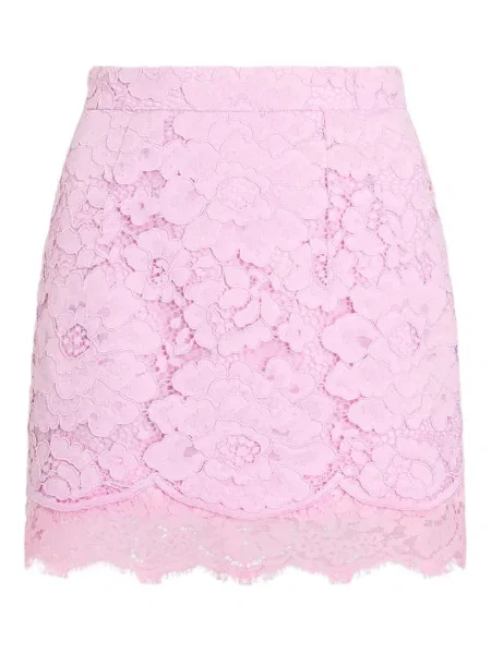 Mini mini suknja Patou s čipkom ružičasta