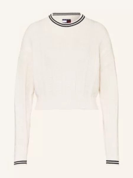 Tommy Jeans Sweter weiss biały