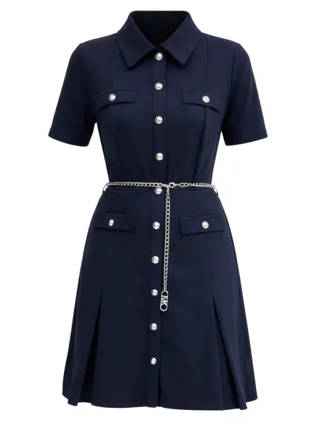 Geanta de piele Michael Michael Kors din piele de costum albastru