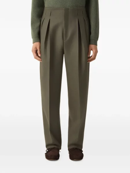 Pantaloni Zegna de lână verde