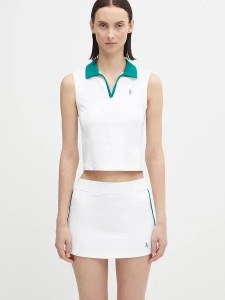 Sporty & Rich top Src Sports Polo alb