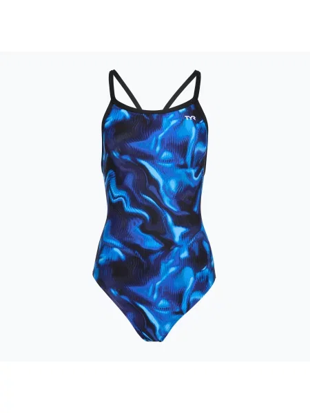 Jednodílné plavky TYR Durafast Elite Waveform Diamondfit blue modré