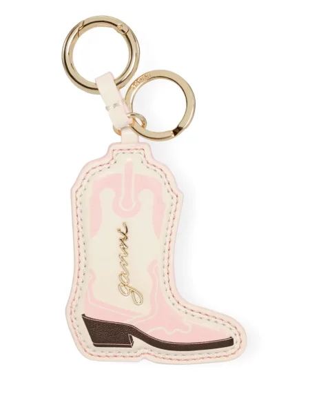 Botine Ganni cowboy alb
