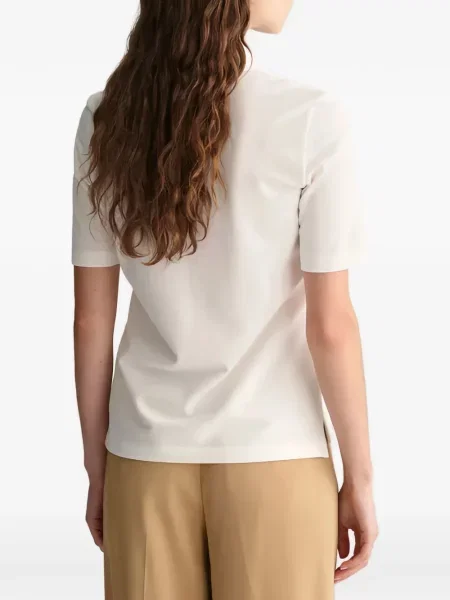 Polo Gant cu broderie alb