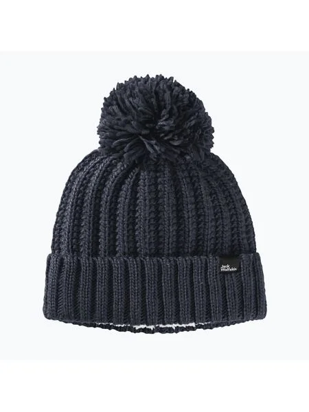 Женска зимна шапка Jack Wolfskin Highloft Knit night blue синьо