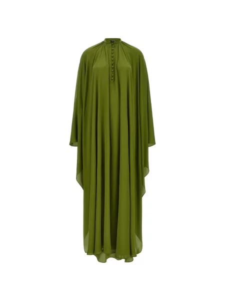 Rochie Tom Ford cu glugă asimetrică verde