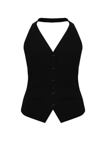 Top Lisa Yang cu gât halter negru