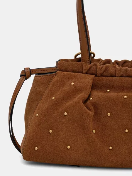 Tommy Hilfiger torebka zamszowa brązowa