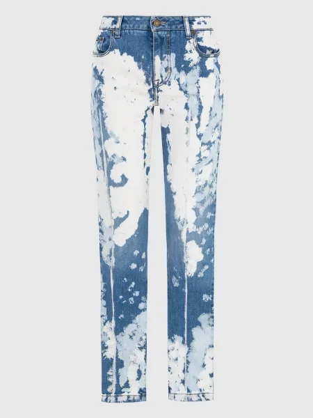 Джинсы Tom Ford с эффектом тай-дай синие