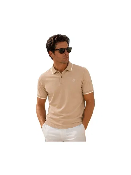 Tricou polo Lotto bej