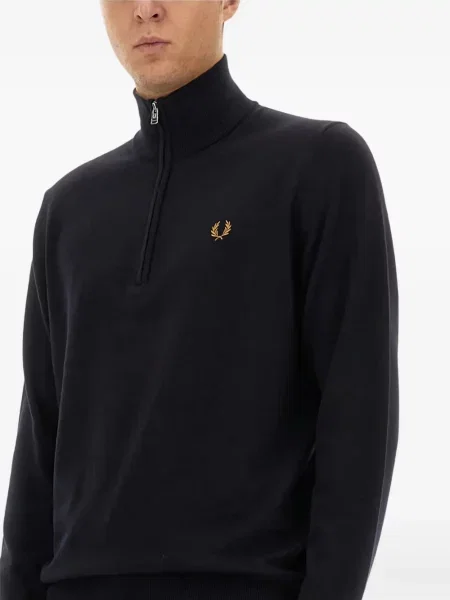 Pulover Fred Perry de jumătate de fermoar albastru