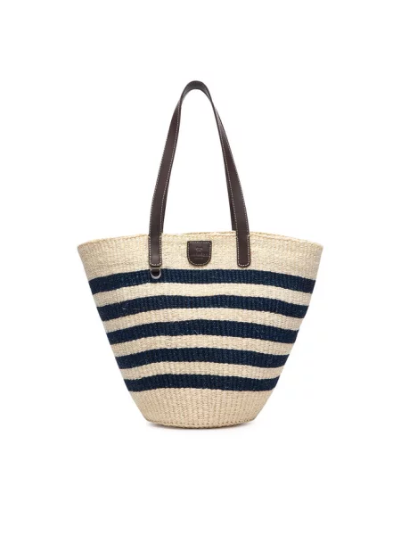 Weekend Max Mara torba plażowa pleciona AGENNAIO beżowa