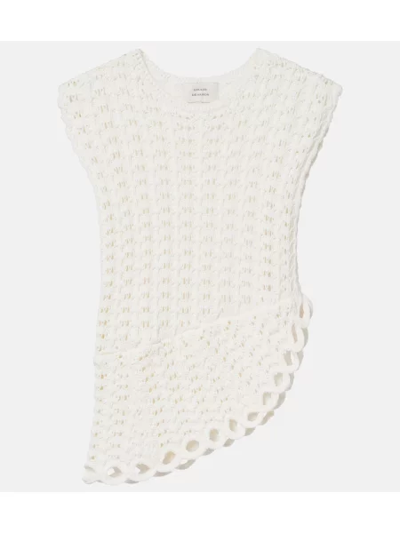 Top Loulou De Saison asimetric alb