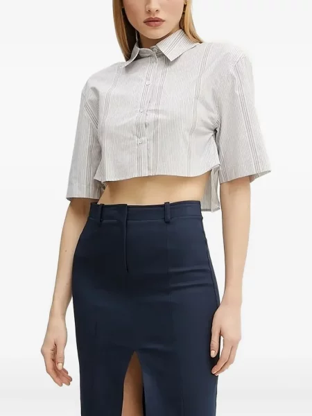 Cropp cămașă Patrizia Pepe cu dungi gri