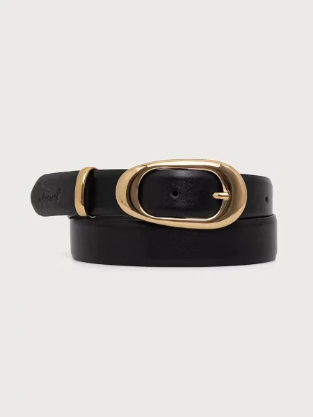 Twinset curea pentru femei din piele negru