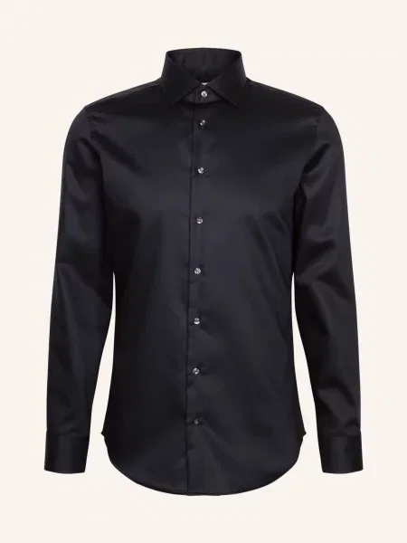 Seidensticker Koszula Biznesowa O Kroju Slim Fit schwarz czarna