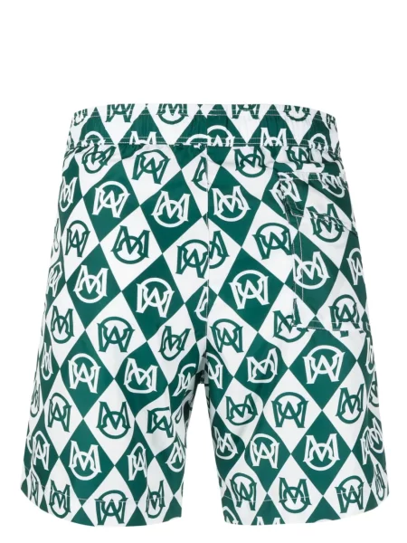 Raštuotos maudymosi kelnaitės Moncler žalia