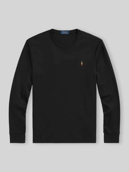 Bluzka z długim rękawem Polo Ralph Lauren z długim rękawem czarna