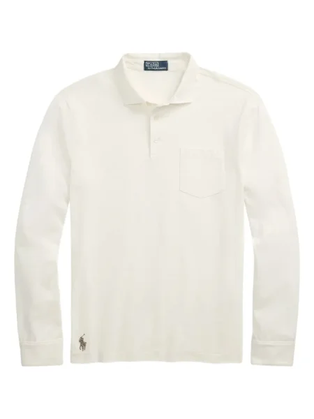 Dlouhé lněné kalhoty Polo Ralph Lauren bílé