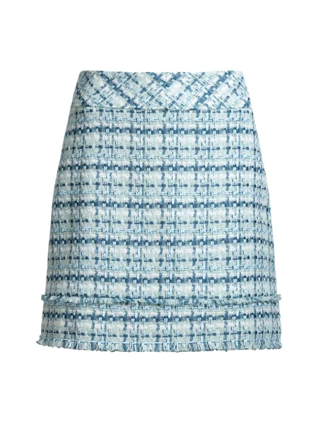 Spódnica Hugo Boss tweedowa niebieska
