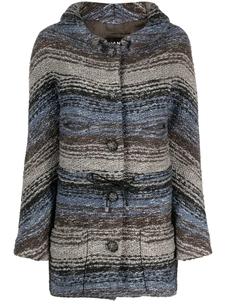 Pruhovaná bunda Chanel Pre-owned šedá