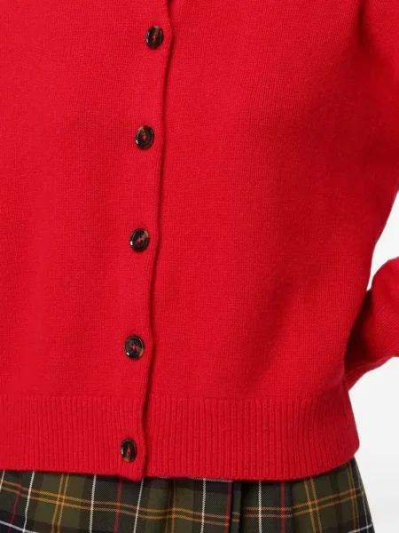 Cardigan Barbour de lână roșu