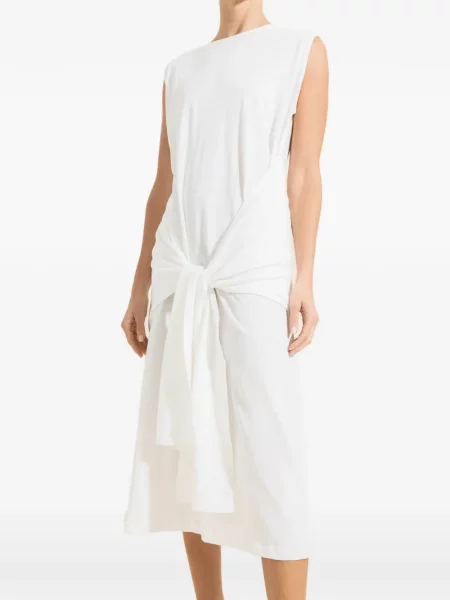 Rochie midi Toteme cu legături alb