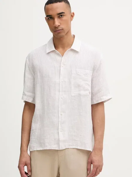 Trussardi košulja za muškarce od lana bež