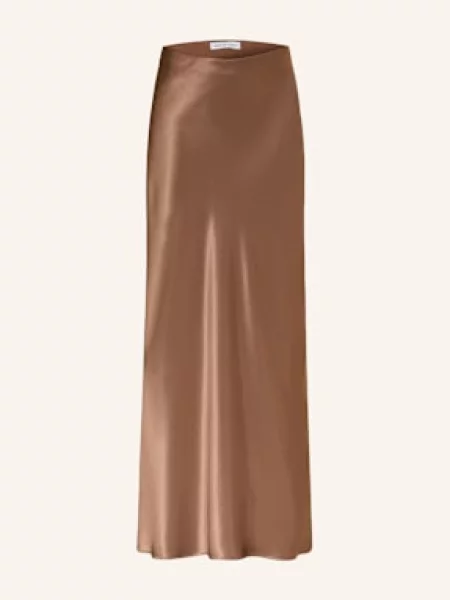Mrs & Hugs Spódnica Satynowa braun brązowa