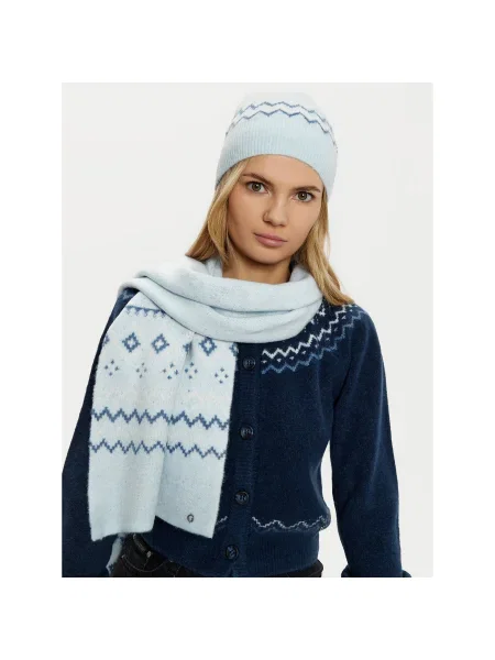 Комплект шал и шапка Guess син