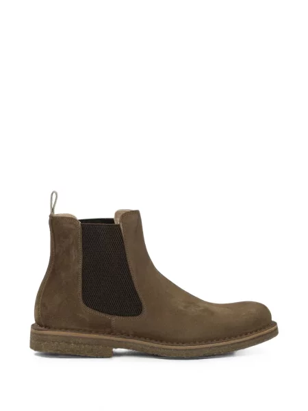 Botine chelsea Astorflex din piele de căprioară maro