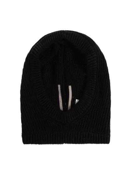 Czapka Rick Owens z kaszmiru z kapturem czarna