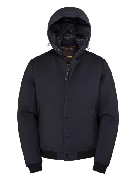 Bomber bunda Moorer s kapucí modrá