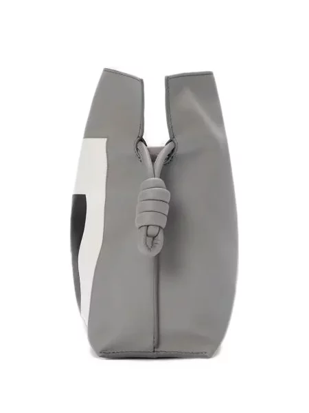 Кожена чанта Loewe сиво