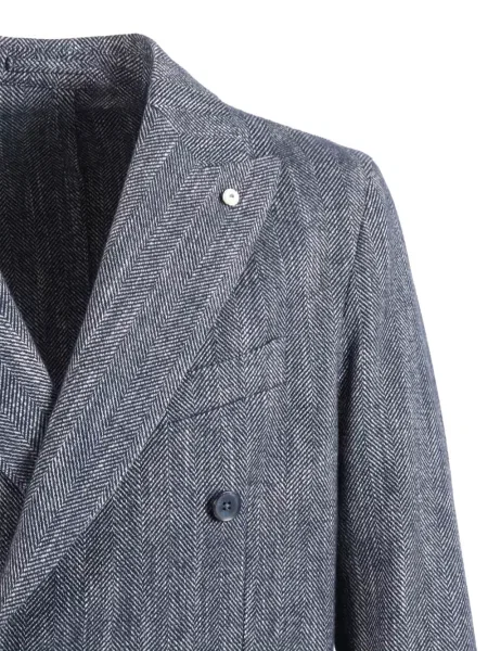Sacou L.b.m. 1911 cu model herringbone albastru