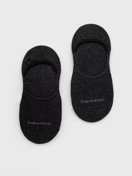 Чорапи Calvin Klein дамски сиво