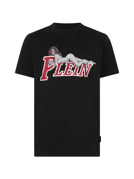 Tricou Philipp Plein din jerseu negru