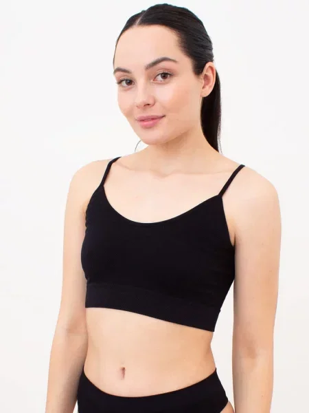 Топ Giulia из микрофибры черный