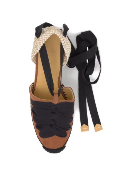 Espadrile Castaner din piele de căprioară maro