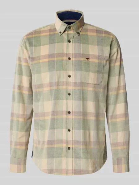 Koszula casualowa o kroju slim fit ze sztruksu Fynch-hatton zielona