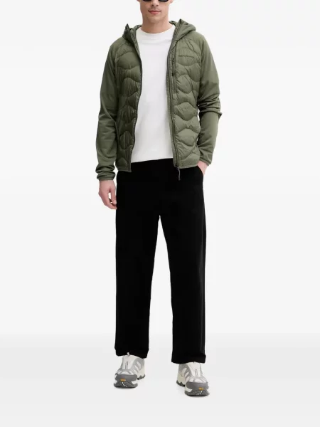 Geacă cu puf Peak Performance cu glugă verde