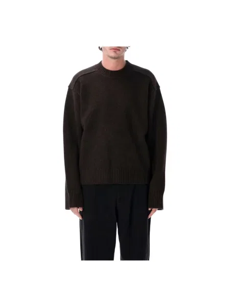 Sweter Studio Nicholson wełniany brązowy
