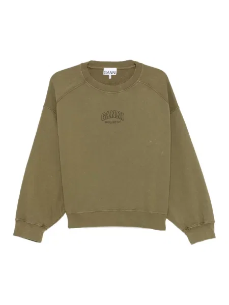 Bluza Ganni z nadrukiem zielona