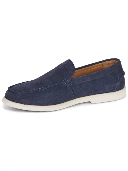 Pantofi loafer Selected din piele de căprioară albastru