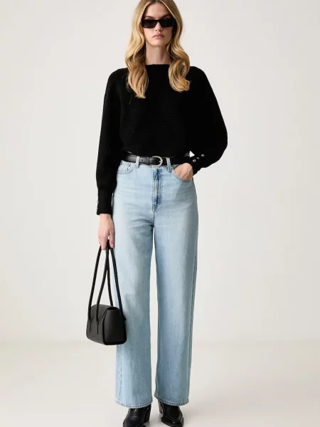 Guess pulover pentru femei EMILY negru