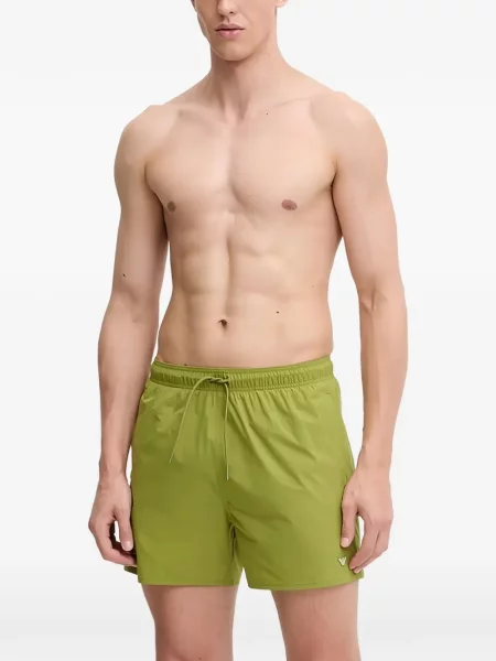 Slip de baie Armani Exchange cu autograf cu cordon verde