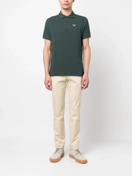 Siuvinėta polo marškinėliai Barbour žalia