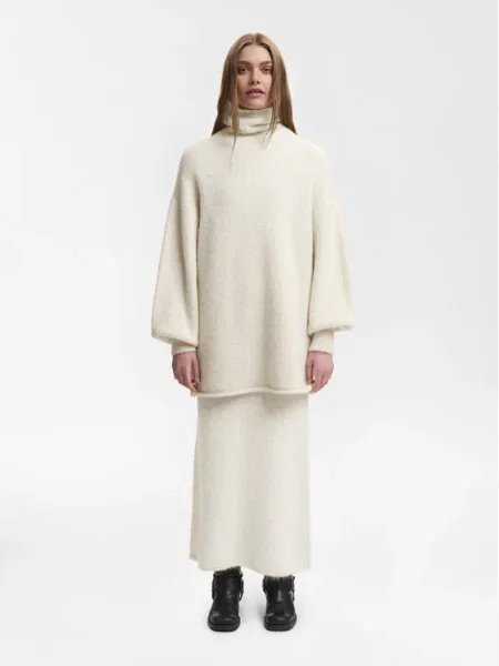 Gestuz Bluză cu gât Écru