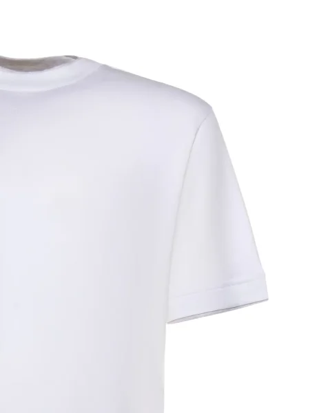Tricou Eleventy cu decolteu rotund alb